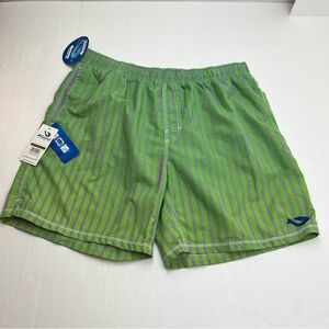 Mojo Sportswear Green Purple Striped Lined Swim Short Trunks‎ Mens Size XXL NEW